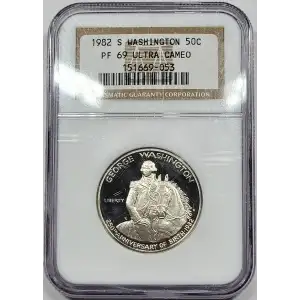 Modern Commemoratives ---George Washington 250th Anniversary of Birth 1982 -Silver- 0.5 Dollar