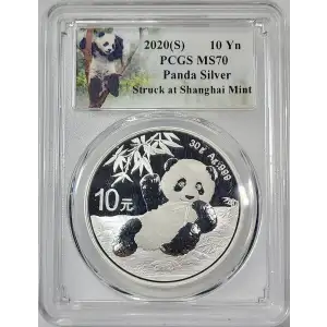2020(S) 10 Yn Panda Silver Struck at Shanghai Mint Shanghai Mint (4)