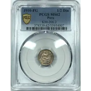 PERU Silver 1/2 DINERO (3)