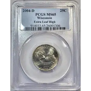 2004-D 25C Wisconsin Extra Leaf High (5)