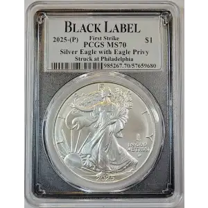 2025-(P) $1 Silver Eagle with Eagle Privy Struck at Philadelphia First Strike (4)