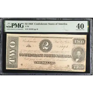 $2   Issues of the Confederate States of America CS-70