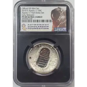 Modern Commemoratives ---Apollo 11 50th Anniversary 2019 -Copper-Nickel- 0.5 Dollar