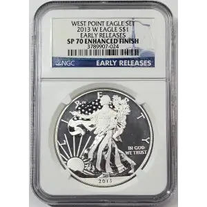 2013 W WEST POINT EAGLE SET EARLY RELEASES OFFICIAL US MINT SET ENHANCED FINISH (3)