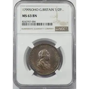 Great Britain Copper 1/2 PENNY