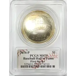 2014-P $1 Baseball Hall of Fame First Strike Cassie McFarland Signature (3)