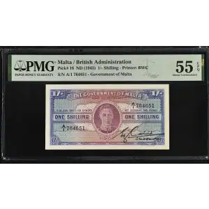1 Shilling ND (1943), 1940-1943 Issue  Malta 16
