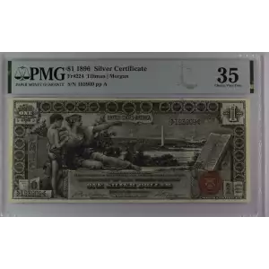 $1 1896 Small Red with rays Silver Certificates 224