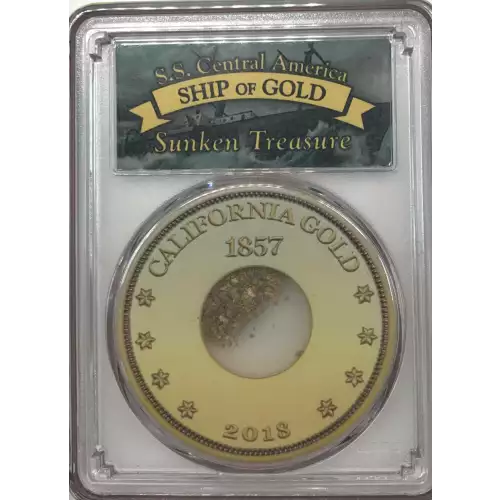 Territorial Gold -Western States Souvenir Gold--Alaska Pinch Series Octagonal $1 -Gold- 1 Dollar