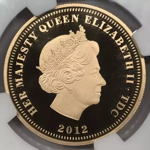 TRISTAN DA CUNHA Gold 2 Sovereign - Diamond Jubilee of Queen Elizabeth II - Regent And The Lion - 2012