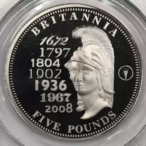 Tristan Da Cunha High Relief Britannia 1 oz Palladium 5 Pounds (2)