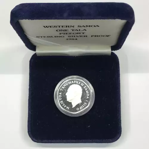 Western Samoa Piedfort Sterling Silver Proof Tala