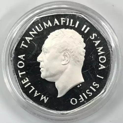 Western Samoa Piedfort Sterling Silver Proof Tala (2)